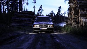 Preview wallpaper bmw e34, bmw, car, dark