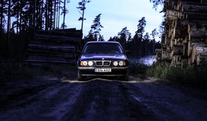 Preview wallpaper bmw e34, bmw, car, dark