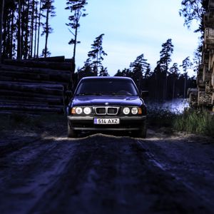 Preview wallpaper bmw e34, bmw, car, dark