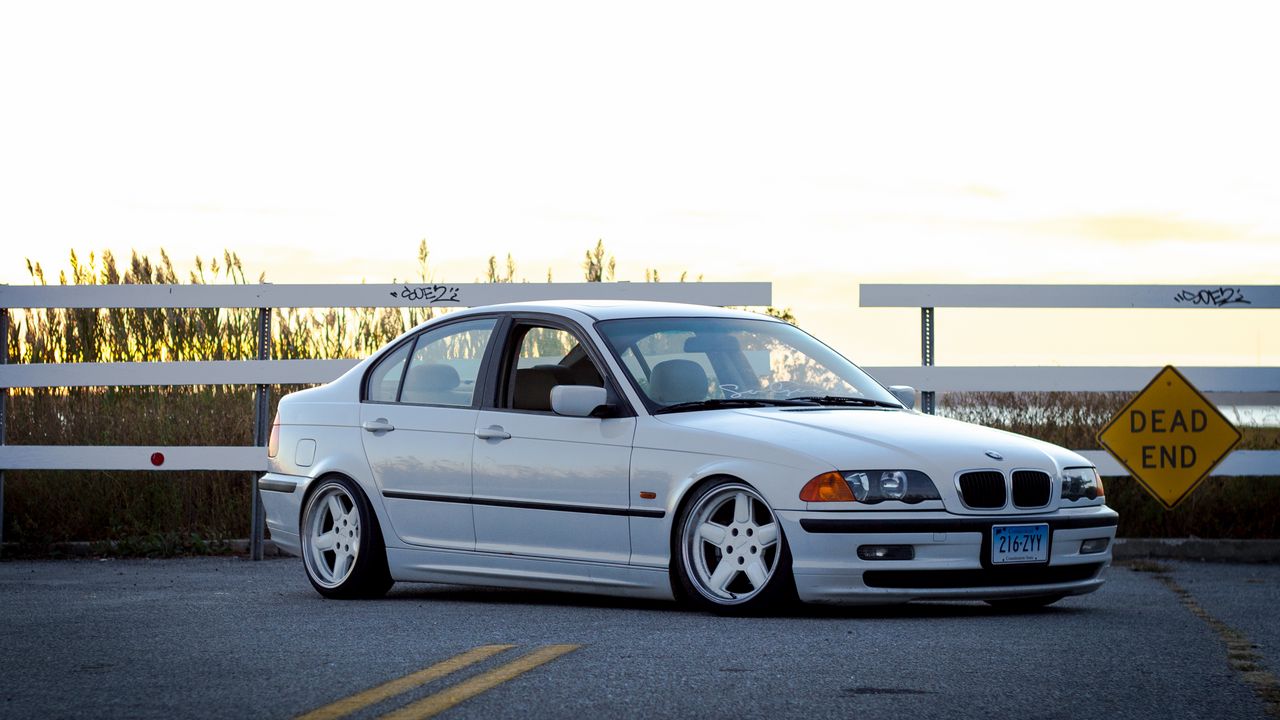 Wallpaper bmw, e46, 325i, 3 series, white, side view