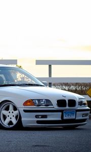 Preview wallpaper bmw, e46, 325i, 3 series, white, side view