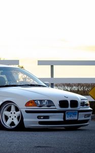 Preview wallpaper bmw, e46, 325i, 3 series, white, side view