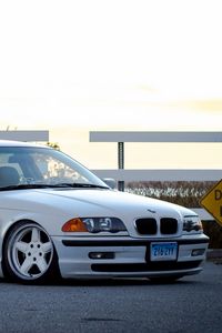 Preview wallpaper bmw, e46, 325i, 3 series, white, side view