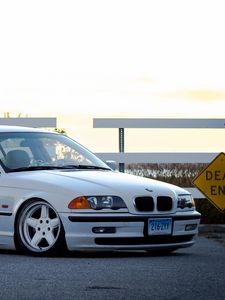 Preview wallpaper bmw, e46, 325i, 3 series, white, side view