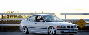 Preview wallpaper bmw, e46, 325i, 3 series, white, side view