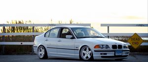 Preview wallpaper bmw, e46, 325i, 3 series, white, side view