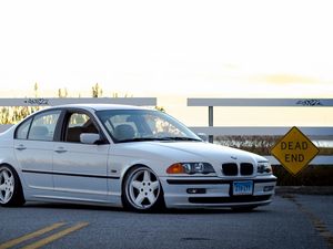 Preview wallpaper bmw, e46, 325i, 3 series, white, side view