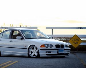 Preview wallpaper bmw, e46, 325i, 3 series, white, side view