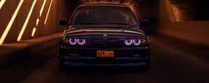 Preview wallpaper bmw e46, bmw, car, blue, tunnel