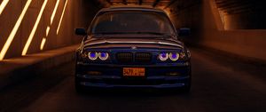 Preview wallpaper bmw e46, bmw, car, blue, tunnel