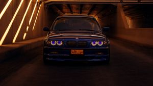 Preview wallpaper bmw e46, bmw, car, blue, tunnel