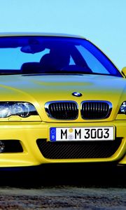 Preview wallpaper bmw e46 m3, cars, yellow, style, movement