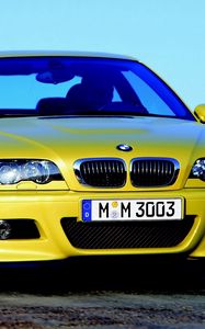 Preview wallpaper bmw e46 m3, cars, yellow, style, movement