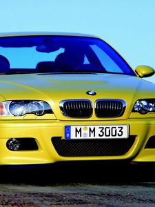 Preview wallpaper bmw e46 m3, cars, yellow, style, movement