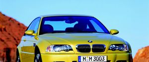 Preview wallpaper bmw e46 m3, cars, yellow, style, movement