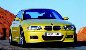 Preview wallpaper bmw e46 m3, cars, yellow, style, movement