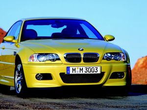 Preview wallpaper bmw e46 m3, cars, yellow, style, movement