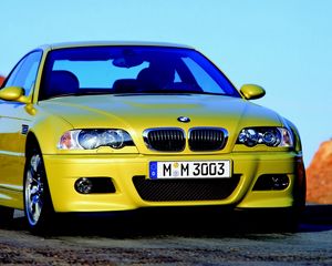 Preview wallpaper bmw e46 m3, cars, yellow, style, movement