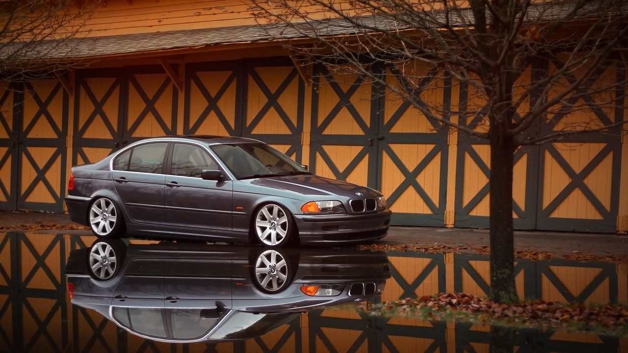 Wallpaper bmw, e46, side view, reflection