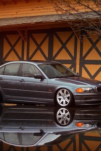 Preview wallpaper bmw, e46, side view, reflection