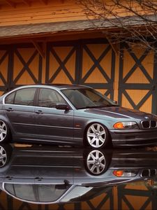 Preview wallpaper bmw, e46, side view, reflection