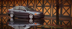 Preview wallpaper bmw, e46, side view, reflection