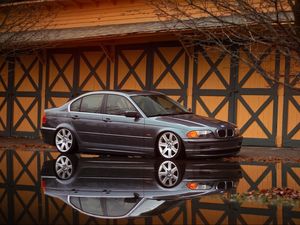 Preview wallpaper bmw, e46, side view, reflection