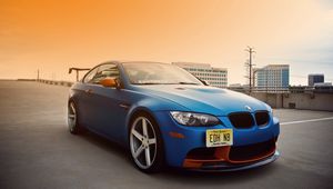 Preview wallpaper bmw, e92, m3, blue