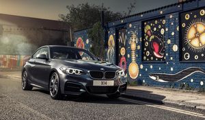 Preview wallpaper bmw, f22, m235i, black, coupe, side view