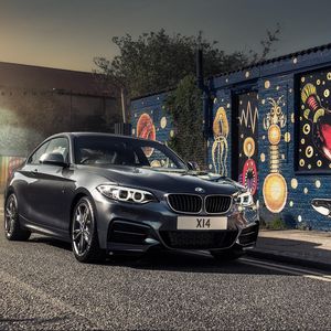 Preview wallpaper bmw, f22, m235i, black, coupe, side view