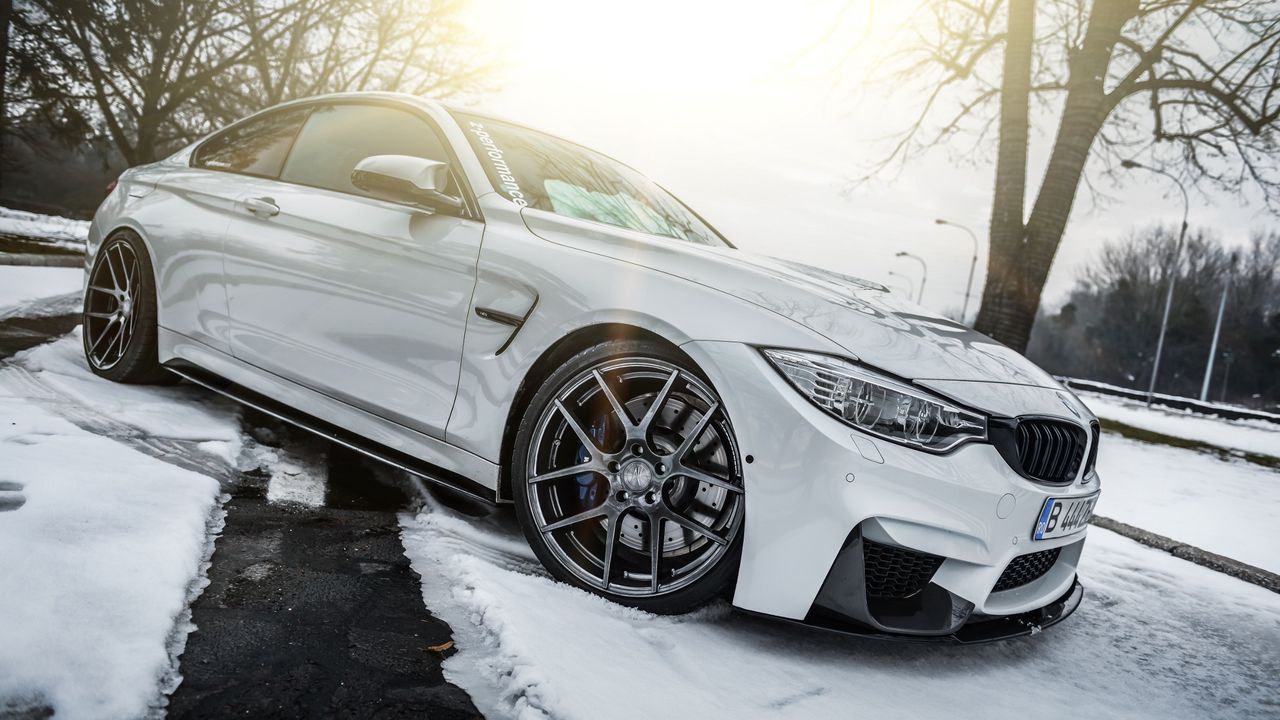 Wallpaper bmw, f30, white, headlights, side view