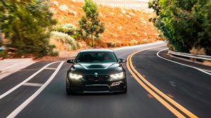 Preview wallpaper bmw f82 m4, bmw, car, sports car, road