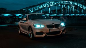 Preview wallpaper bmw, front view, headlights, white