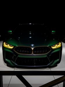 Preview wallpaper bmw, front view, shadows, bumper