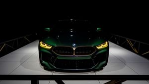 Preview wallpaper bmw, front view, shadows, bumper