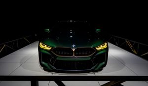 Preview wallpaper bmw, front view, shadows, bumper