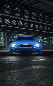 Preview wallpaper bmw, gtrs, vorsteiner, blue, front view