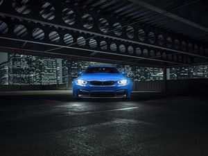 Preview wallpaper bmw, gtrs, vorsteiner, blue, front view