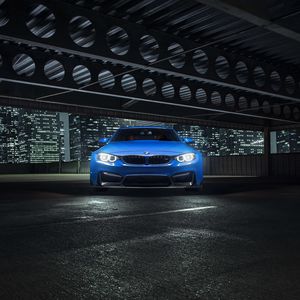 Preview wallpaper bmw, gtrs, vorsteiner, blue, front view