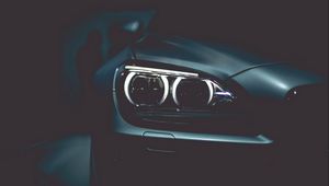 Preview wallpaper bmw, headlights, black, style