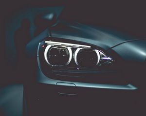 Preview wallpaper bmw, headlights, black, style