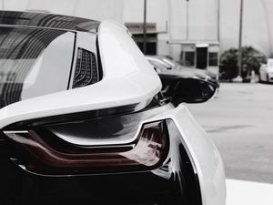 Preview wallpaper bmw i8, bmw, headlight, rear view, car