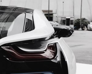 Preview wallpaper bmw i8, bmw, headlight, rear view, car