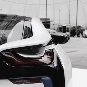 Preview wallpaper bmw i8, bmw, headlight, rear view, car