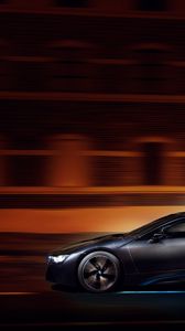 Preview wallpaper bmw i8, bmw, speed, movement, night