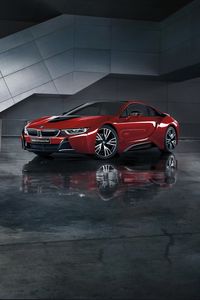 Preview wallpaper bmw, i8, i12, red, side view