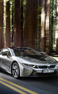 Preview wallpaper bmw, i8, silver, side view