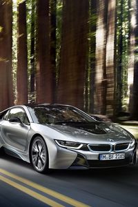 Preview wallpaper bmw, i8, silver, side view