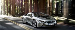 Preview wallpaper bmw, i8, silver, side view