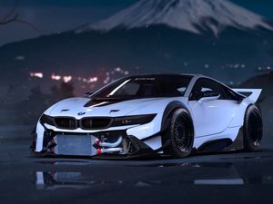 Preview wallpaper bmw, i8, tuning, sport car, front view